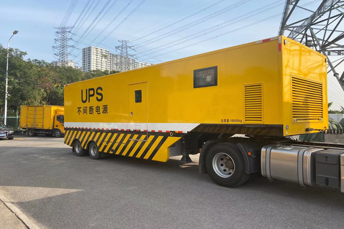 义马发电机租赁施工现场